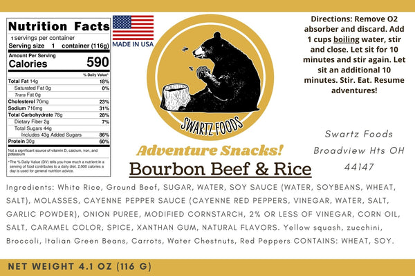 Bourbon Beef with Rice Single Serve
