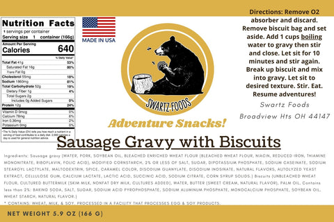 Sausage Gravy with Biscuits Single Serve