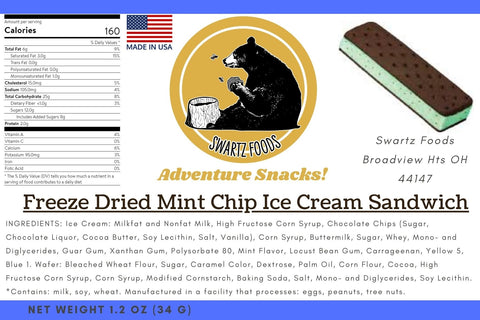 Freeze Dried Ice Cream Sandwich Mint chocolate chip